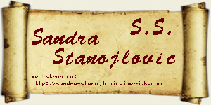 Sandra Stanojlović vizit kartica